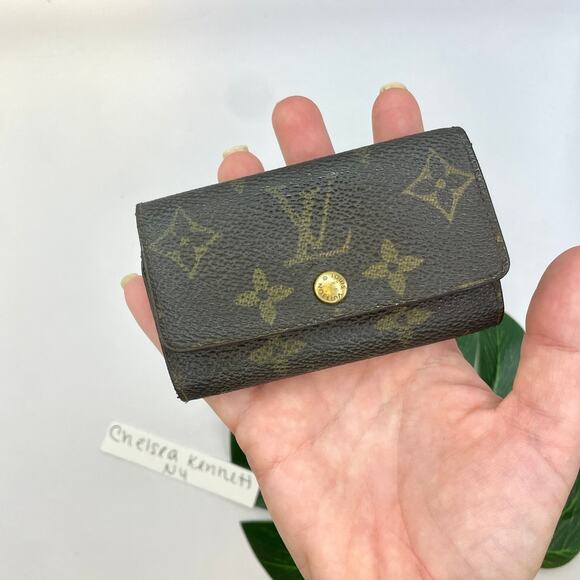 Louis Vuitton 6 Key Chain Holder SLG LV Monogram Print Wallet Keychain Canvas - Picture 2 of 15